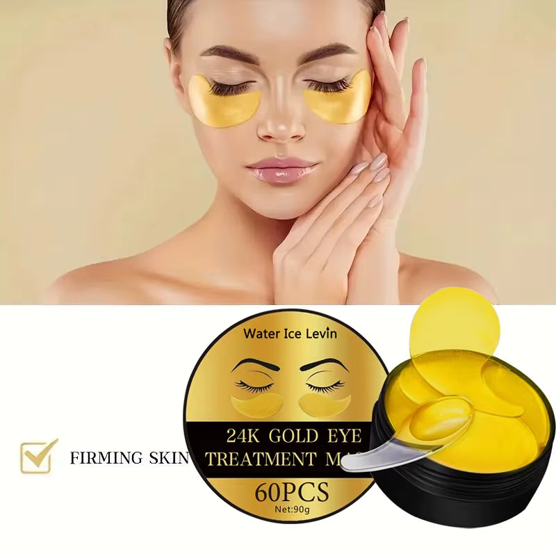 24K Gold Collagen Eye Mask anti Dark Circles Eyes Bags Moisturizing Anti-Wrinkles Eye Patches Eyes Skin Care Products