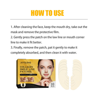 Facial Lifting Firming Skin Smooth anti Wrinkle Patch for Face & Neck Skin Tightening Care Collagen Smile Line Patches